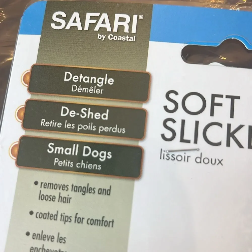 Coastal Pet Safari Dog Soft Slicker Grooming Brush for Shedding Small 6.5